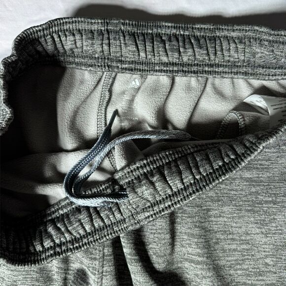 Adidas Sweatpants Mens Medium Climawarm Gray Athletic Logo Streetwear Fleece - Picture 6 of 14